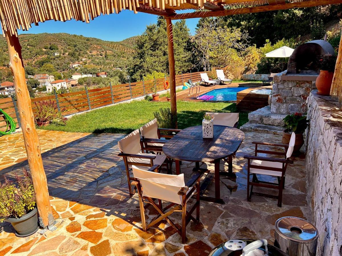 Ampelos Cretan Villa - Private Pool & Heated Ozone Jacuzzi Yerolákkos 外观 照片