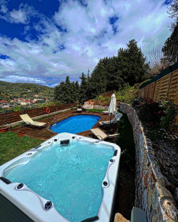 Ampelos Cretan Villa - Private Pool & Heated Ozone Jacuzzi Yerolákkos 外观 照片